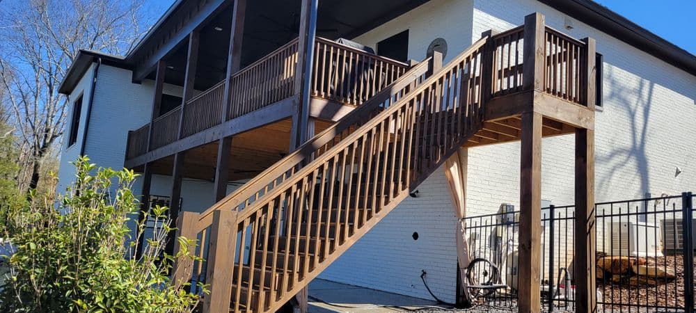 Gallery photos for Large Deck and Aluminum Fence Installation: Image #1